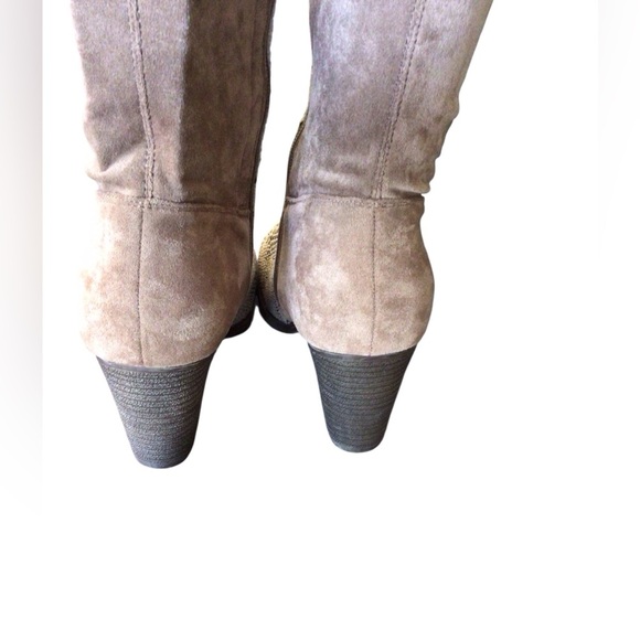 Pierre Dumas Women’s Over the Knee Boots Size 8.5M Faux Suede Snake Print - Picture 7 of 15